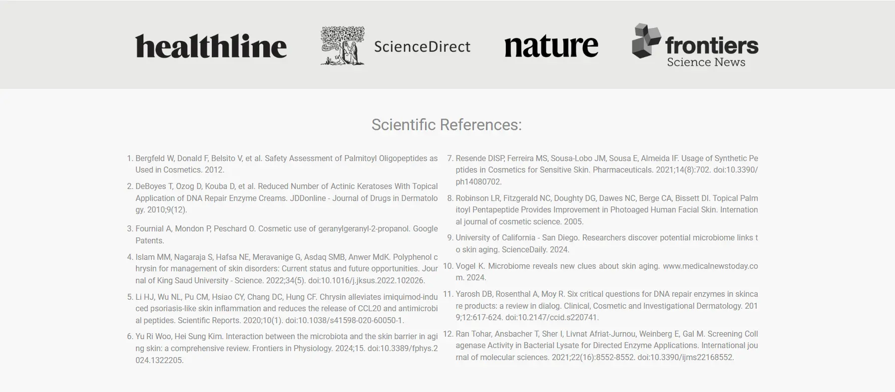 Scientific References